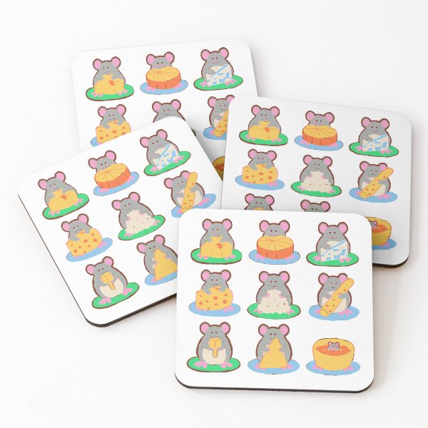 Item preview, Cheese Mouse Sticker Pack - Nine Mice and Nine Cheeses designed and sold by BysonDesigns.
