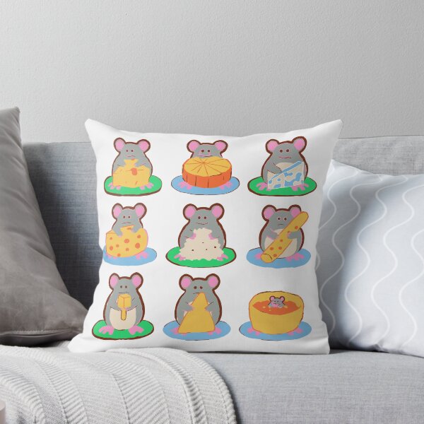 Item preview, Cheese Mouse Sticker Pack - Nine Mice and Nine Cheeses designed and sold by BysonDesigns.