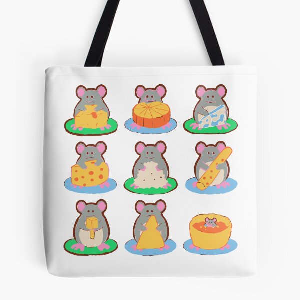 Item preview, Cheese Mouse Sticker Pack - Nine Mice and Nine Cheeses designed and sold by BysonDesigns.