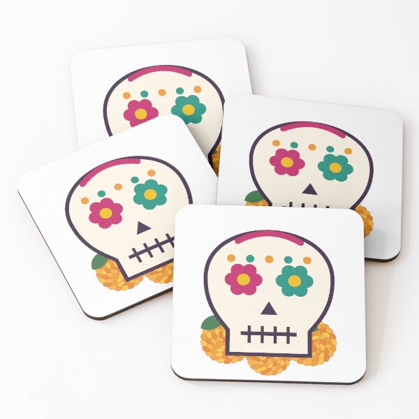 Item preview, Sugar Skull with Marigolds · Día de Muertos designed and sold by EdicionesSastal.