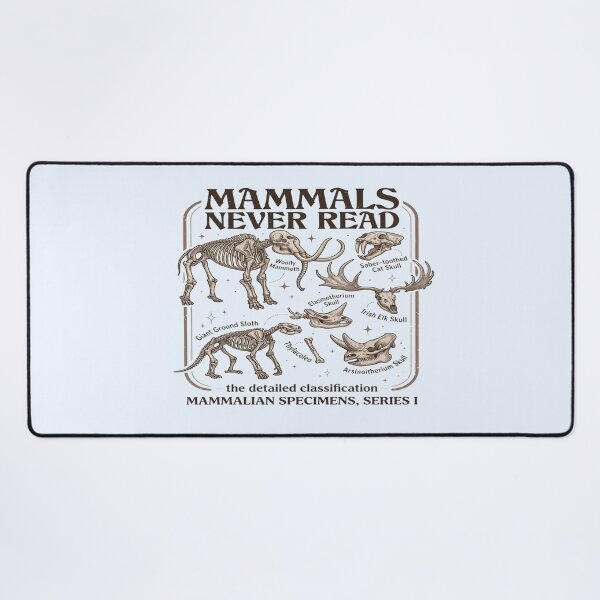 Item preview, Mammals Never Read – Prehistoric Mammalian Specimens Scientific Chart designed and sold by Neon Bones Studio.