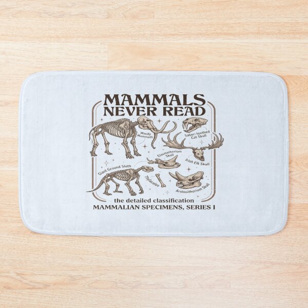 Item preview, Mammals Never Read – Prehistoric Mammalian Specimens Scientific Chart designed and sold by Neon Bones Studio.