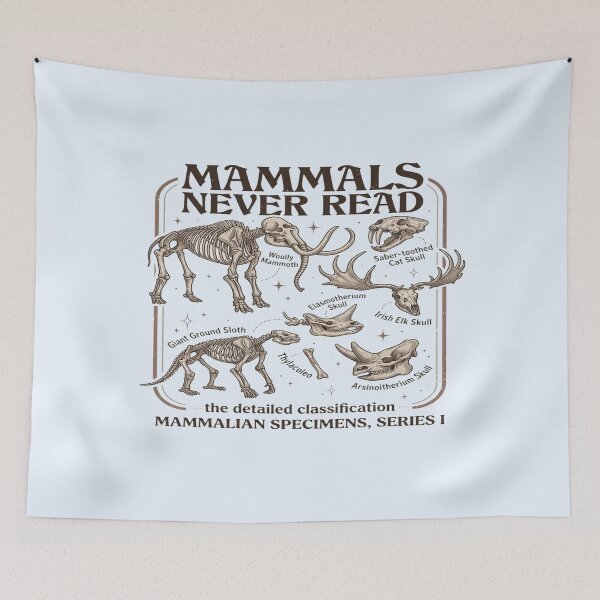 Item preview, Mammals Never Read – Prehistoric Mammalian Specimens Scientific Chart designed and sold by Moad Fahim.