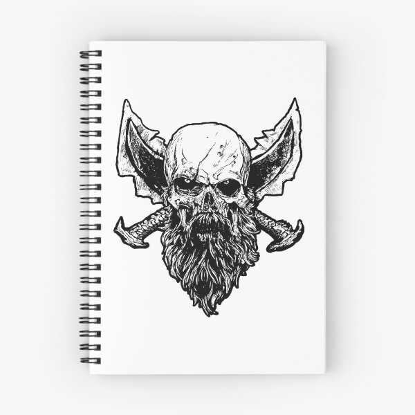 Item preview, Valhalla Berserker Skull with Crossed Blades designed and sold by sXe-art.