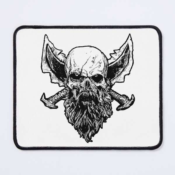 Item preview, Valhalla Berserker Skull with Crossed Blades designed and sold by sXe-art.