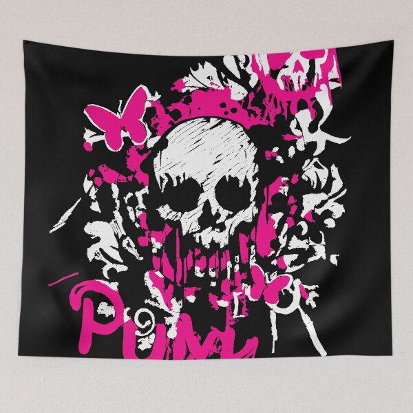 Item preview, Pink Skull Graffiti Art Y2k 2000s Aesthetic Punk Rock designed and sold by Super Neon Pixels .