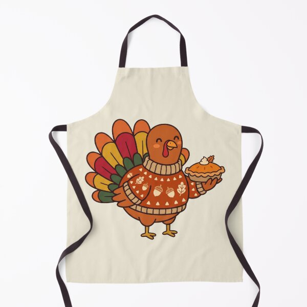 Item preview, Cute Cozy Turkey in Thanksgiving Sweater with Pumpkin Pie designed and sold by TontikDesign.