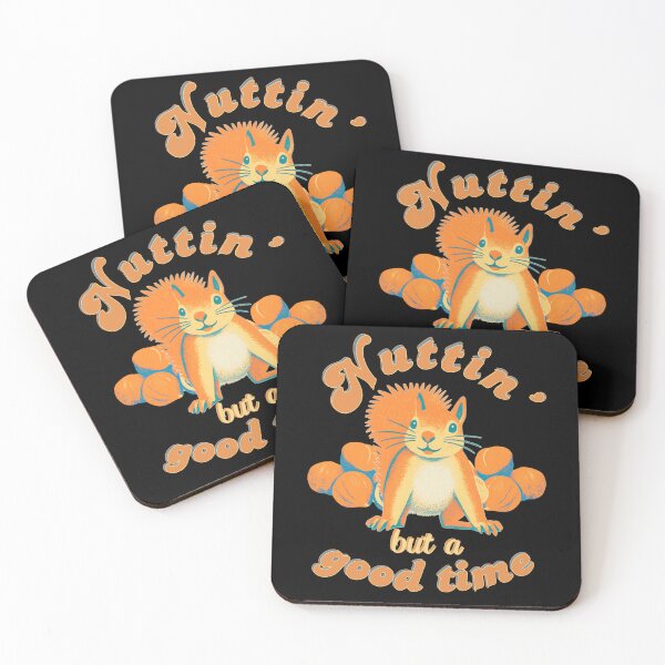 Item preview, Nuttin' But A Good Time | Funny Squirrel Retro Style Pun designed and sold by SunandShade.