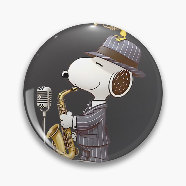 Item preview, Jazz Music Inspired Snoopy and Woodstock Illustration designed and sold by GeekMagistral.