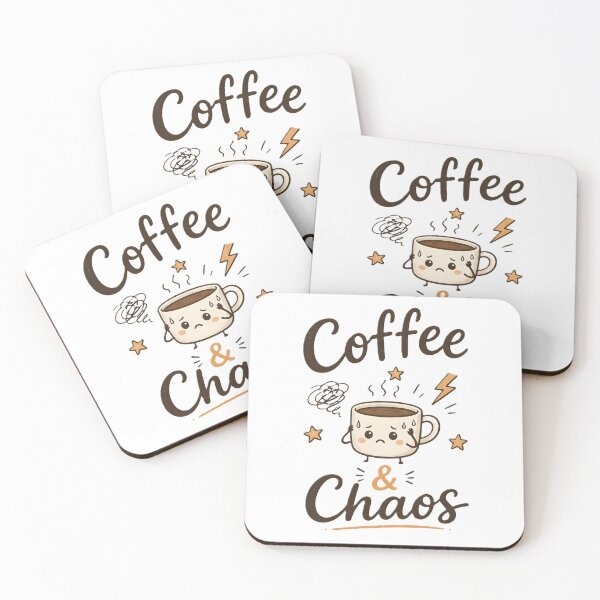 Item preview, Coffee & Chaos | Cute Stressed Coffee Cup designed and sold by dreamz-world.