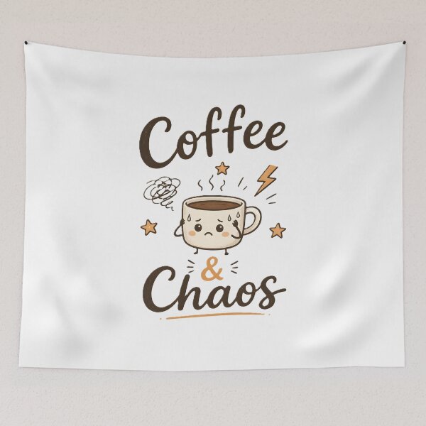 Item preview, Coffee & Chaos | Cute Stressed Coffee Cup designed and sold by dreamz-world.