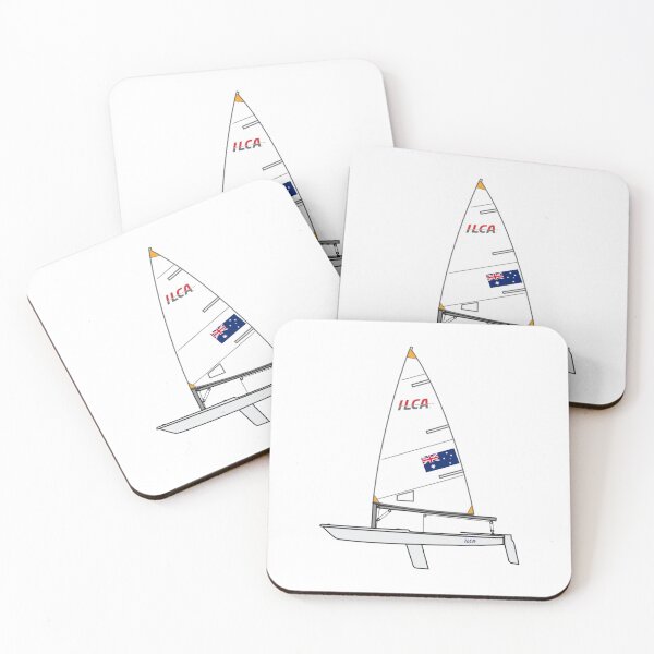 Item preview, ILCA 4 Sailing Dinghy with Australian Flag designed and sold by SailWolf--.
