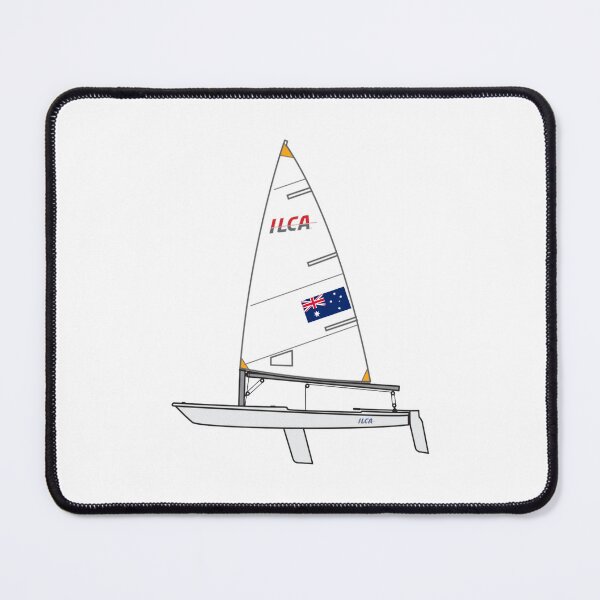 Item preview, ILCA 4 Sailing Dinghy with Australian Flag designed and sold by SailWolf--.