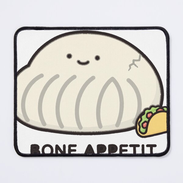 Item preview, Cute Skeleton Taco Bone Appetit Halloween Food Pun Sticker designed and sold by xiaoxiaochibi.