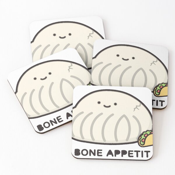 Item preview, Cute Skeleton Taco Bone Appetit Halloween Food Pun Sticker designed and sold by xiaoxiaochibi.