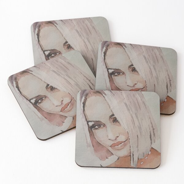 Item preview, Blonde Woman Watercolor Portrait designed and sold by SlavaArt.