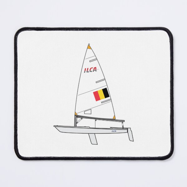 Item preview, ILCA 4 Sailing Dinghy with Belgian Flag designed and sold by SailWolf--.