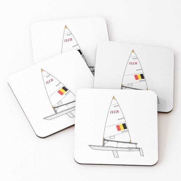 Item preview, ILCA 4 Sailing Dinghy with Belgian Flag designed and sold by SailWolf--.