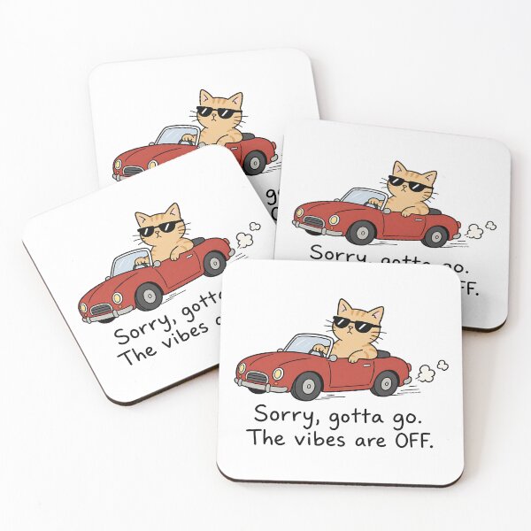 Item preview, Sorry, Gotta Go. The Vibes Are OFF. designed and sold by Automotive Art by Greg.
