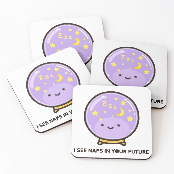 Item preview, Cute Crystal Ball I See Naps In Your Future Fortune Teller Sticker designed and sold by xiaoxiaochibi.