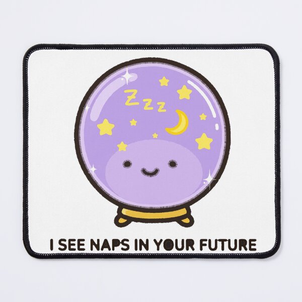 Item preview, Cute Crystal Ball I See Naps In Your Future Fortune Teller Sticker designed and sold by xiaoxiaochibi.
