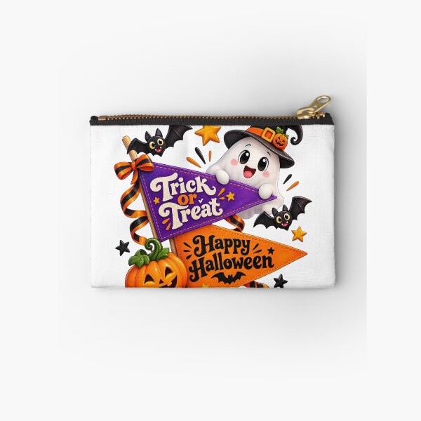 Item preview, Cute Trick Or Treat Kawaii Ghost Happy Halloween Pennant designed and sold by HoMya.