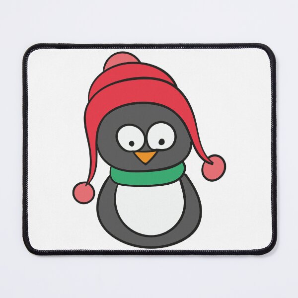 Item preview, Cute Winter Penguin in Red Hat and Scarf designed and sold by TotalityDesigns.
