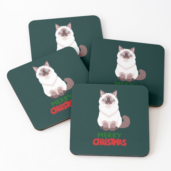 Item preview, Cute Ragdoll Cat Merry Christmas Holiday Art designed and sold by stormk10.