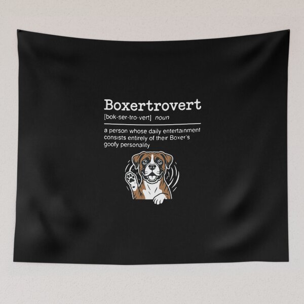 Item preview, Boxertrovert Boxer Dog Owner Funny Definition Canine Lover Pet Parent designed and sold by PopStars1993.