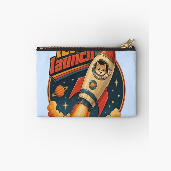 Item preview, Retro Space Cat Rocket Launch designed and sold by creativerooney.