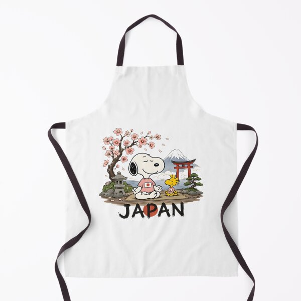 Item preview, Snoopy and Woodstock Enjoying Cherry Blossom Onsen Meditation in Japan Scenic Design designed and sold by FKDesign1.