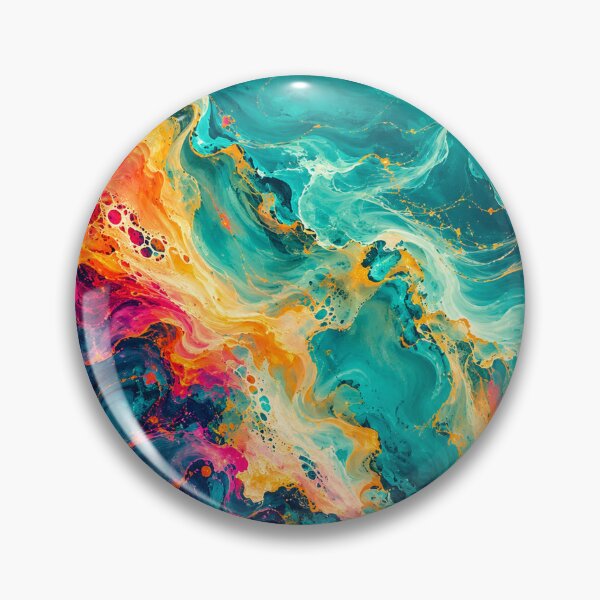 Item preview,  Neon Wind Fluid Abstract – Turquoise Magenta Orange Dynamic Flow Art designed and sold by AnimalAirtistry.