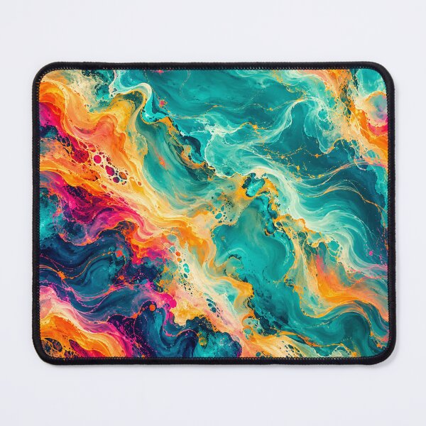 Item preview,  Neon Wind Fluid Abstract – Turquoise Magenta Orange Dynamic Flow Art designed and sold by AnimalAirtistry.