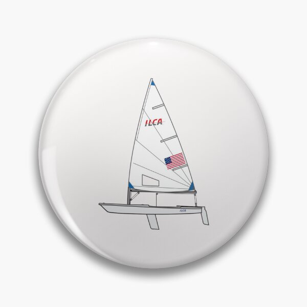 Item preview, ILCA 6 Sailing Dinghy with USA Flag designed and sold by SailWolf--.