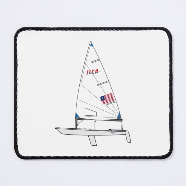 Item preview, ILCA 6 Sailing Dinghy with USA Flag designed and sold by SailWolf--.