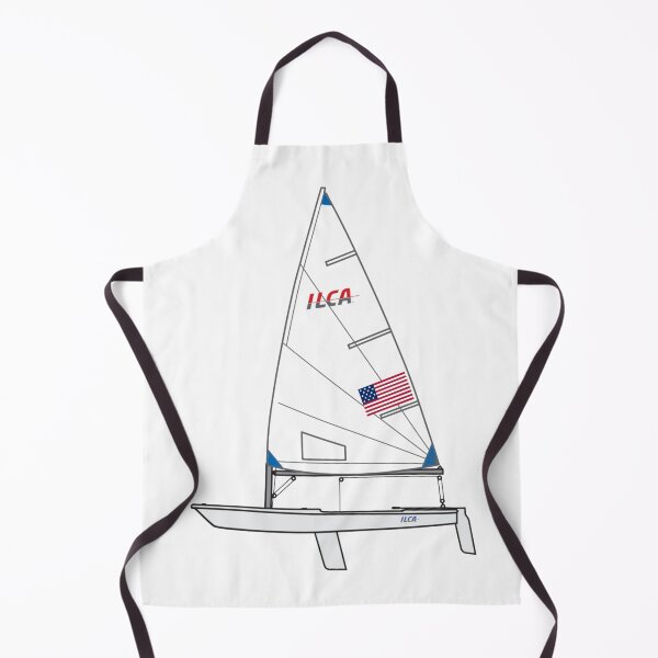 Item preview, ILCA 6 Sailing Dinghy with USA Flag designed and sold by SailWolf--.