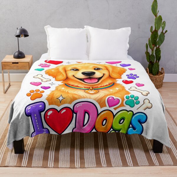 Item preview, Colorful I Love Dogs Puppy Celebration designed and sold by ExploreAura Studio.