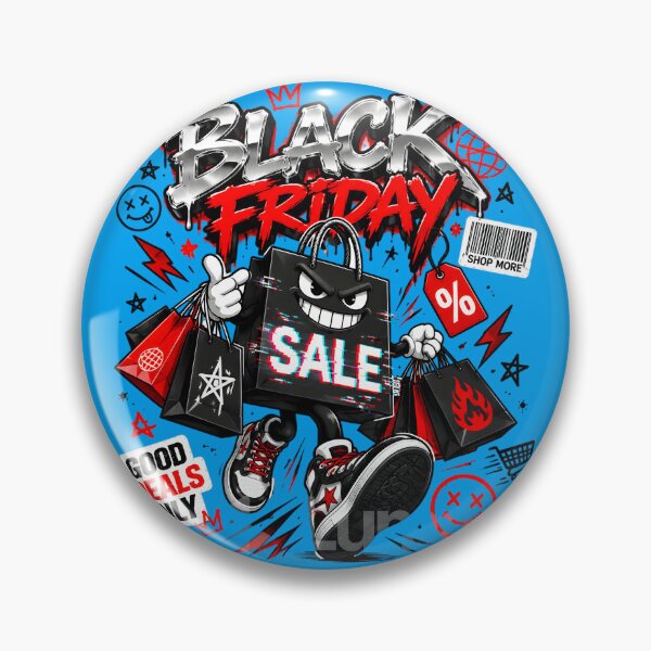 Item preview, Black Friday Glitch Sale Streetwear Shopping Bag designed and sold by CloudyCatArt.