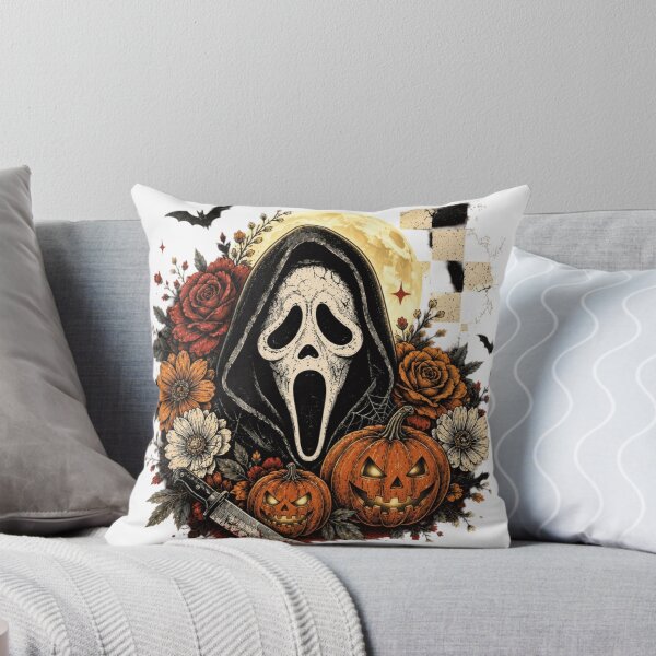 Item preview, Floral Halloween Horror Ghost Face Hooded Scary Mask designed and sold by Thread&Fable.