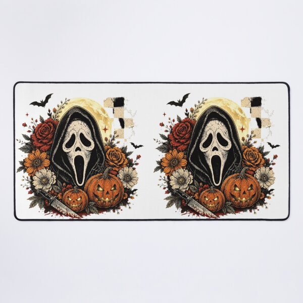 Item preview, Floral Halloween Horror Ghost Face Hooded Scary Mask designed and sold by Thread&Fable.