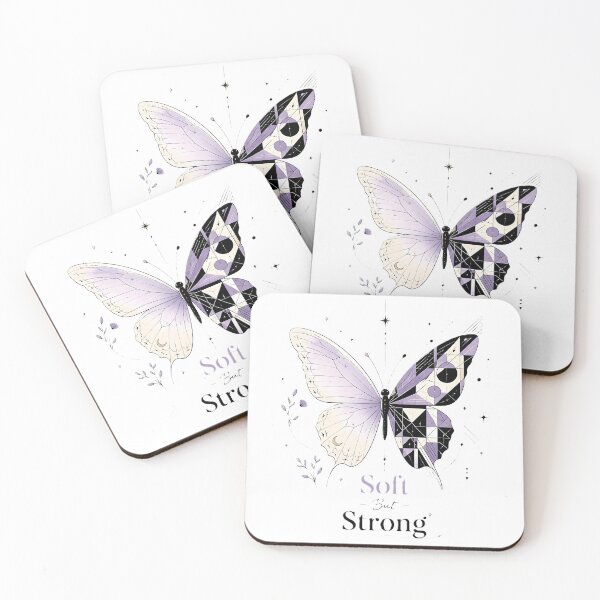 Item preview, Soft But Strong Butterfly | Geometric Purple Transformation Aesthetic designed and sold by dreamz-world.