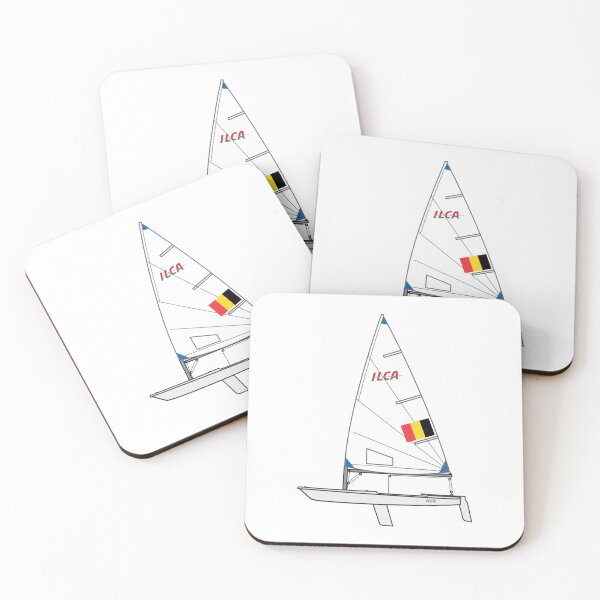 Item preview, ILCA 6 Sailing Dinghy with Belgian Flag designed and sold by SailWolf--.