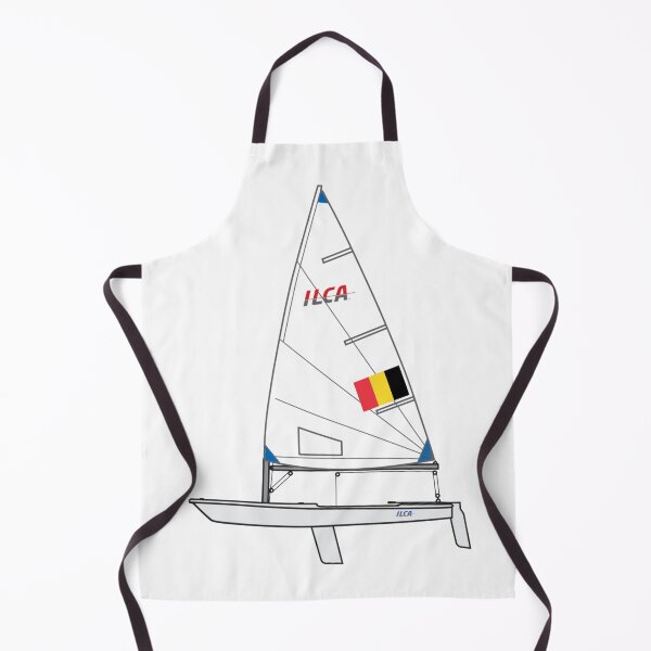 Item preview, ILCA 6 Sailing Dinghy with Belgian Flag designed and sold by SailWolf--.