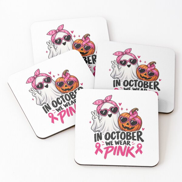 Item preview, Halloween Pink Ribbon Ghost and Pumpkin Breast Cancer Awareness designed and sold by PlumArtDesign.