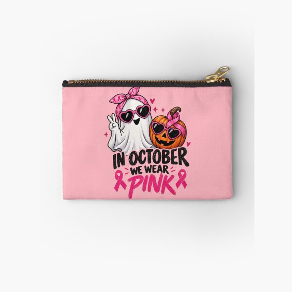 Item preview, Halloween Pink Ribbon Ghost and Pumpkin Breast Cancer Awareness designed and sold by PlumArtDesign.
