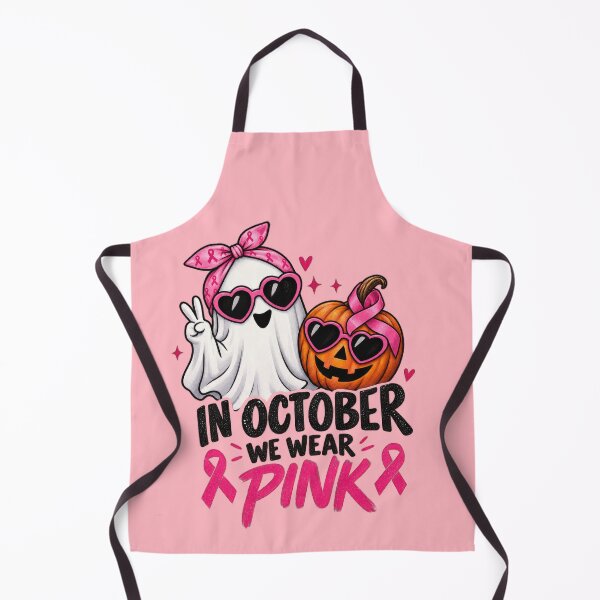 Item preview, Halloween Pink Ribbon Ghost and Pumpkin Breast Cancer Awareness designed and sold by PlumArtDesign.