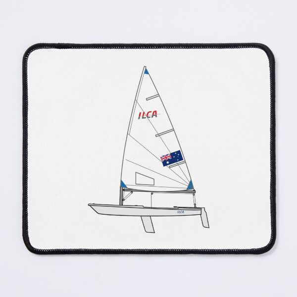 Item preview, ILCA 6 Sailing Dinghy with Australian Flag designed and sold by SailWolf--.