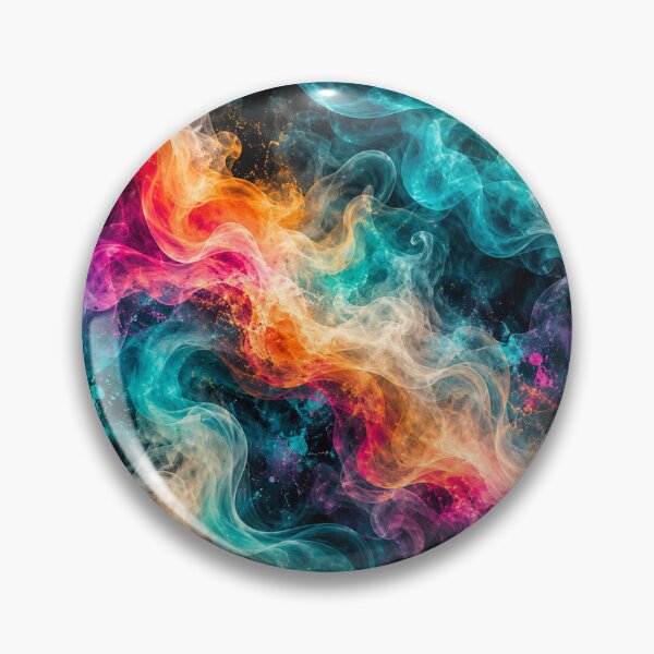 Item preview, Neon Smoke Fluid Abstract – Turquoise Magenta & Orange Mist Art designed and sold by AnimalAirtistry.