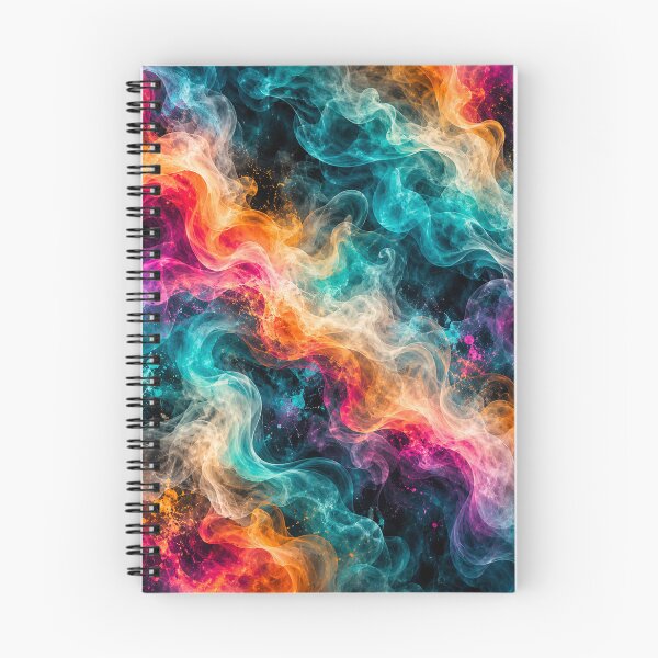 Item preview, Neon Smoke Fluid Abstract – Turquoise Magenta & Orange Mist Art designed and sold by AnimalAirtistry.