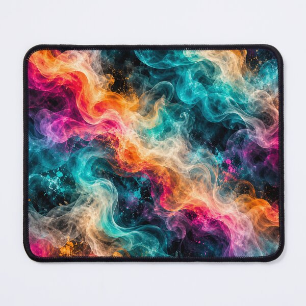 Item preview, Neon Smoke Fluid Abstract – Turquoise Magenta & Orange Mist Art designed and sold by AnimalAirtistry.